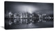 "Hong Kong Black And White Panorama" Cityscape Artwork Canvas, 40"x20"