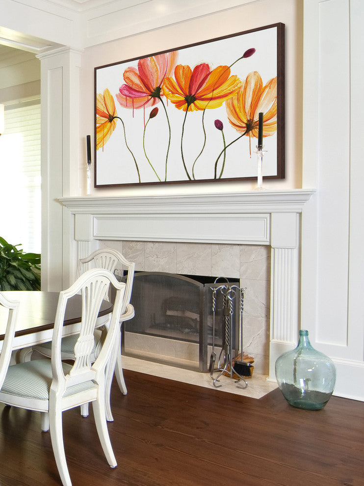 "Luminous Blossoms II" by Julie Joy Floater Framed Print Canvas, 60x40
