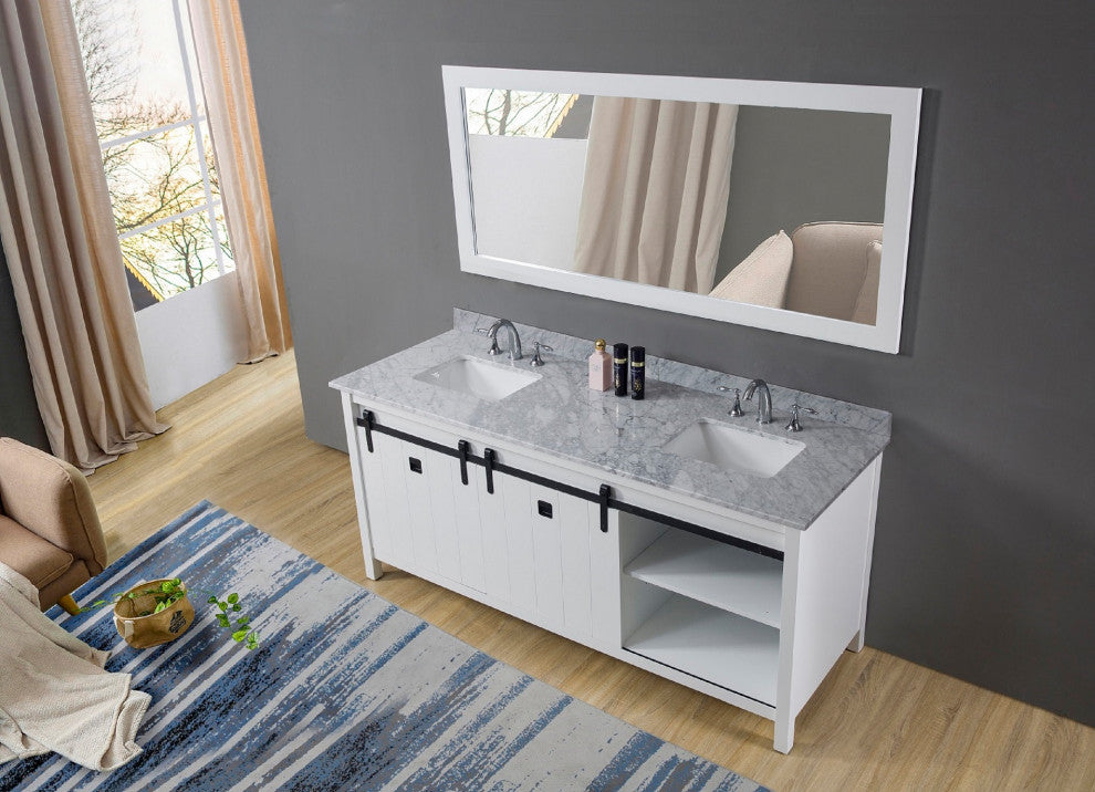 72" Davinci Bath Vanity, White