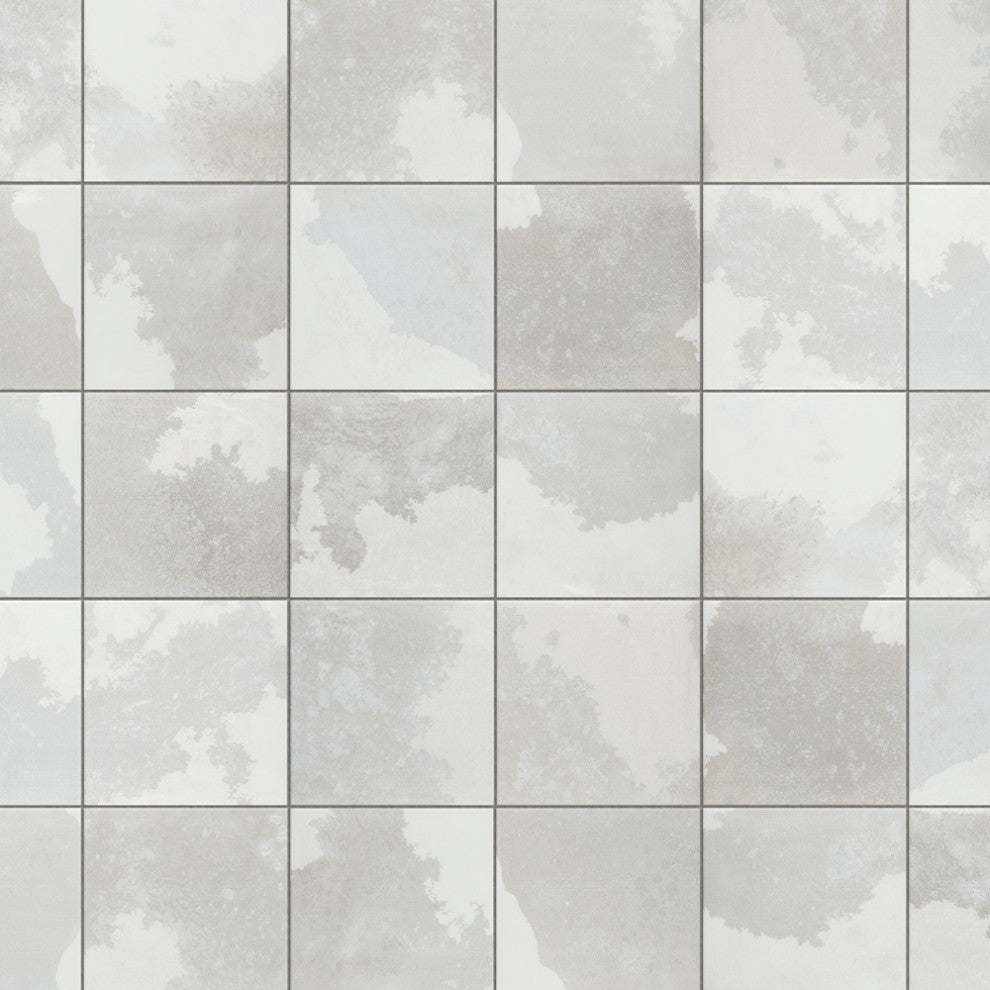 Kings Luxe Tradition Square Silver Ceramic Wall Tile