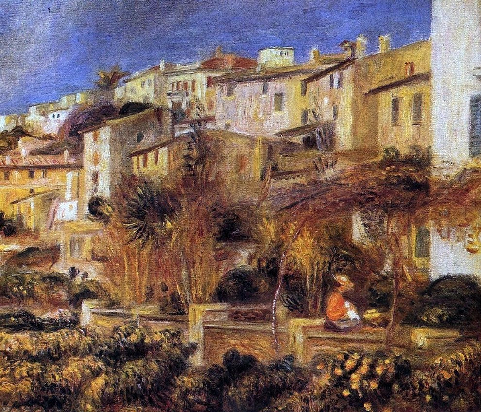 Pierre Auguste Renoir Terraces at Cagnes, 20"x25" Gallery Wrapped Canvas