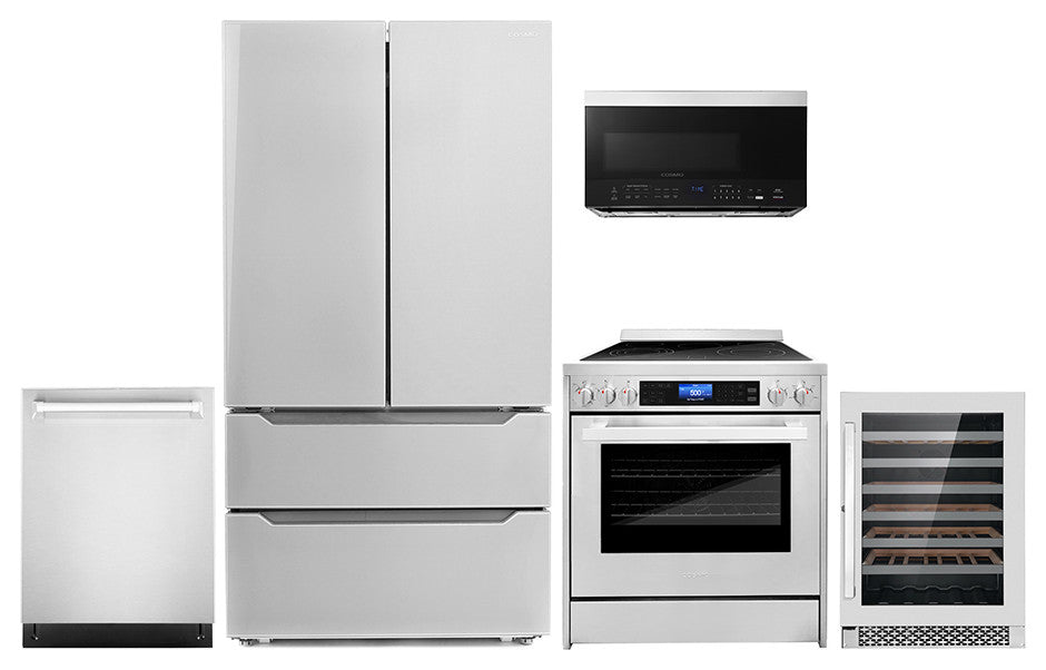 5-Piece Kitchen, 30" Over the Range Microwave and 30" Electric Range
