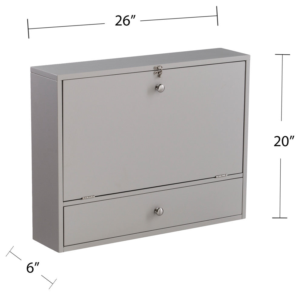 Shipston Wall Mount Laptop Desk, Universal Style- Gray