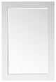 Ivy Rectangular Bathroom Wood Framed Wall Mirror, White, 24"