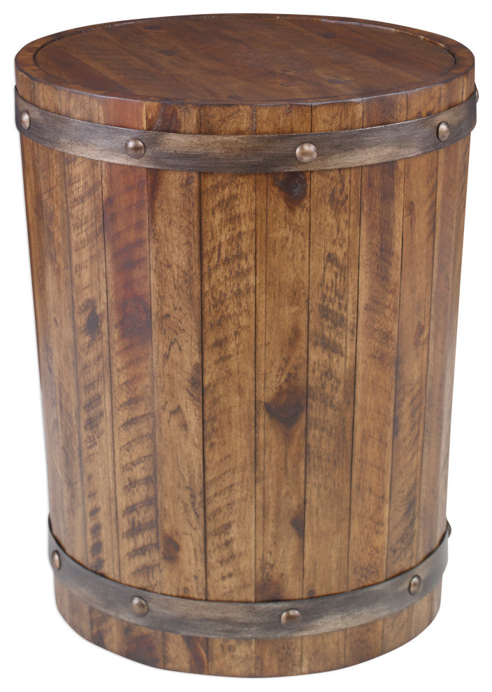 Uttermost Ceylon Wine Barrel Accent Table