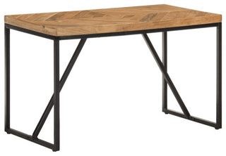 vidaXL Dining Table Kitchen Dining Room Table Solid Acacia and Mango Wood
