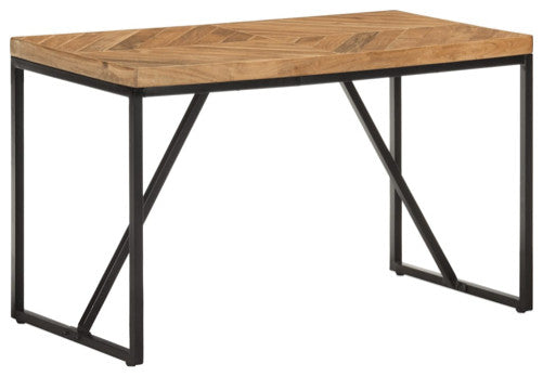 vidaXL Dining Table Kitchen Dining Room Table Solid Acacia and Mango Wood