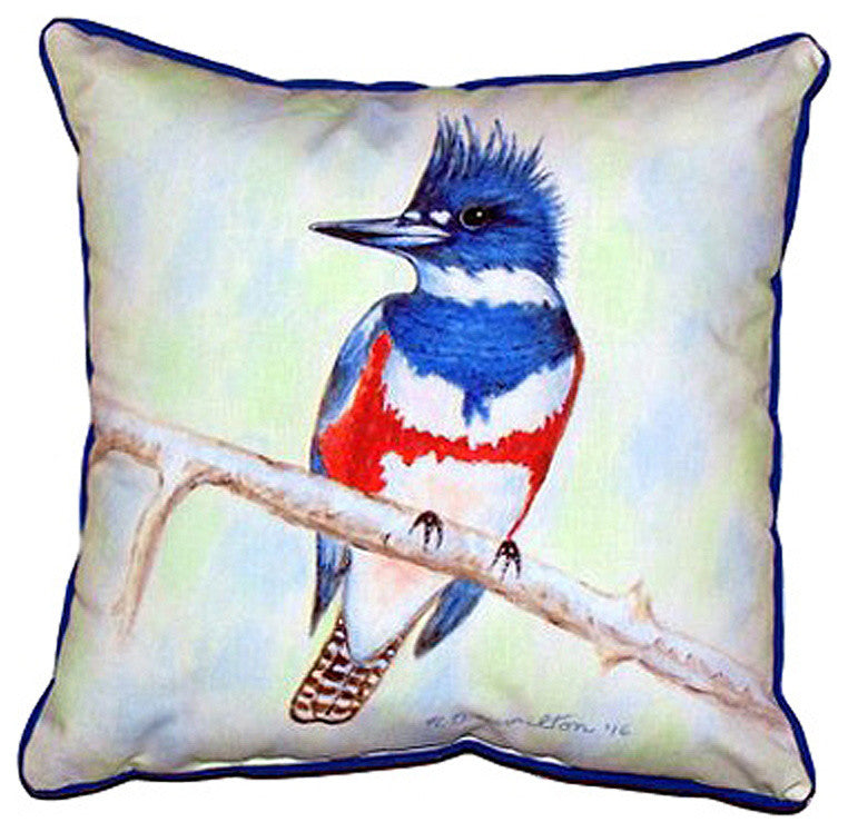 Kingfisher Large Indoor/Outdoor Pillow 18x18