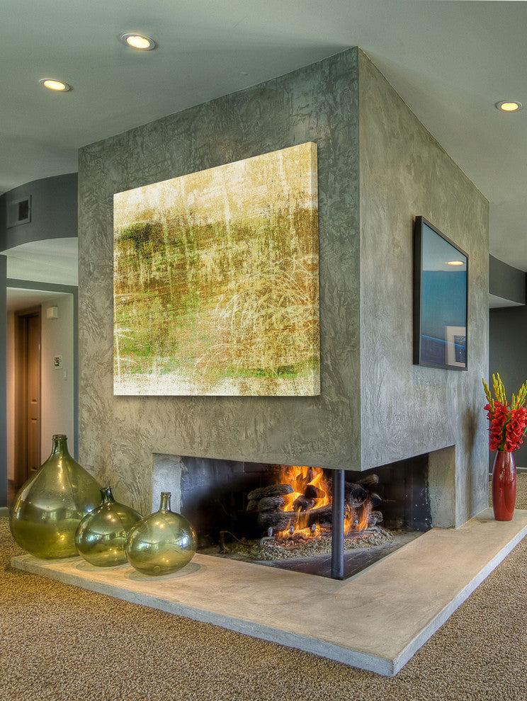 "Analog IX" Painting Print on Canvas by Aryai