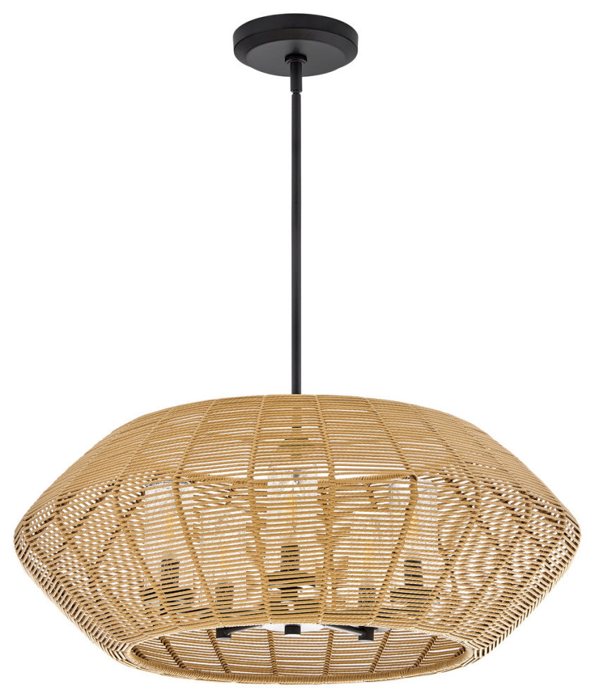 Hinkley Lighting 10385 Luca 5 Light 28"W Lisa McDennon Open Air - Black
