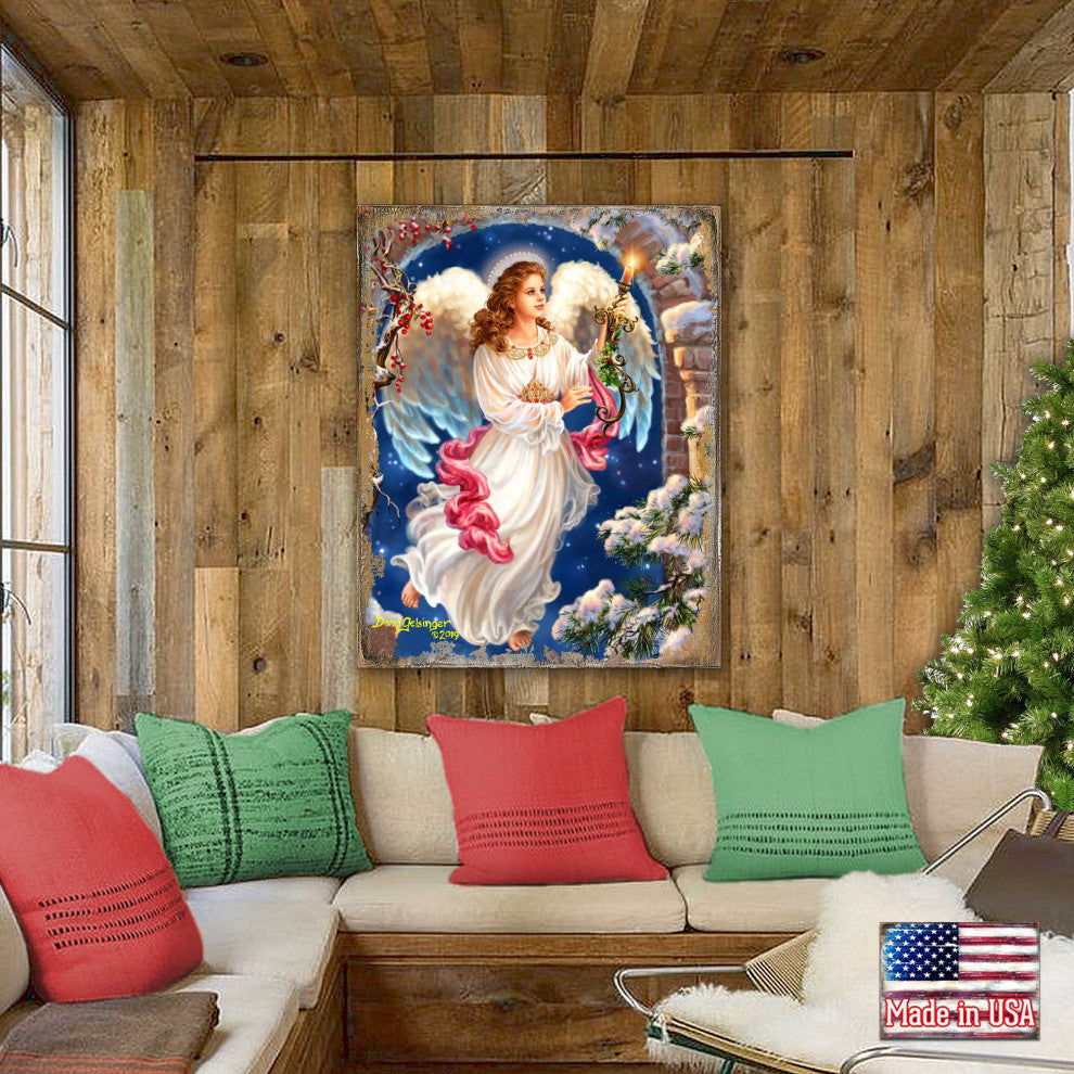 Angel in the Arch Wooden Block, 48 X 36