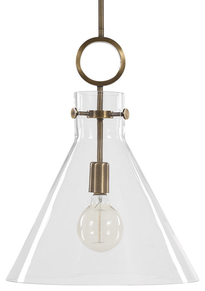 Uttermost Imbuto Funnel Glass 1 Light Pendant 21548
