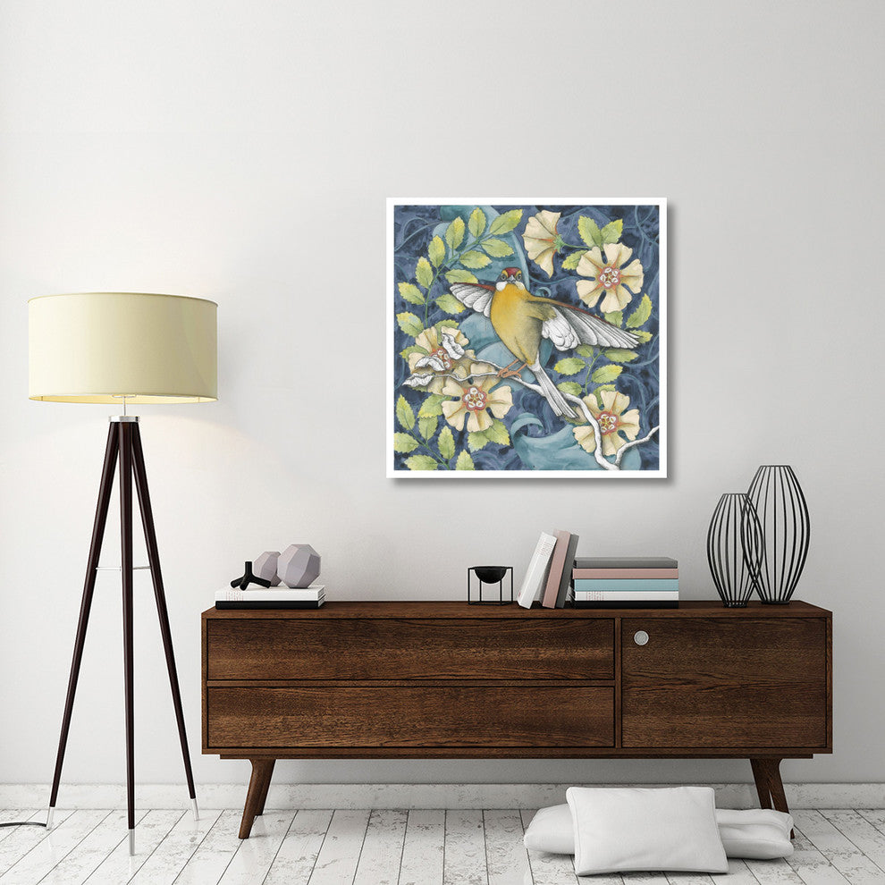 "Arts and Crafts Bird IV" Digital Paper Print by Elyse DeNeige, 38"x38"