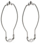 Aspen Creative 20007-22, 10" Heavy Duty Lamp Harp With Saddle Satin Nickel 2Pk