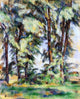 Paul Cezanne Large Trees at Jas de Bouffan, 20"x25" Wall Decal