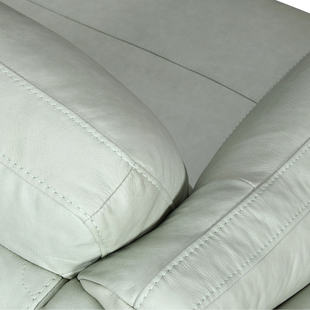 Franz Mint Leather Sofa, Mint