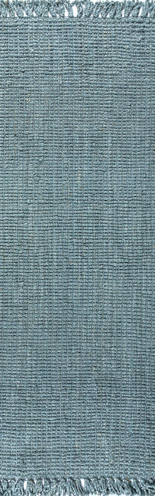 Para Hand Woven Area Rug, Blue, 2 Ft. X 12 Ft.