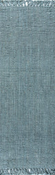 Para Hand Woven Area Rug, Blue, 2 Ft. X 12 Ft.