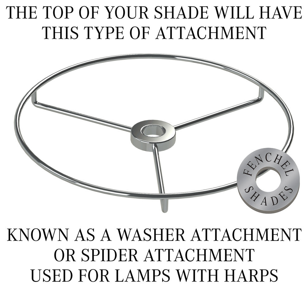 Fenchel Shades 4"x8"x6" Spider Attachment Empire Lamp Shade, Linen Curry