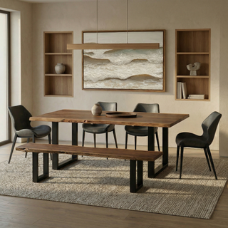 Modrest Taylor Large Live Edge Wood Large Dining Bench