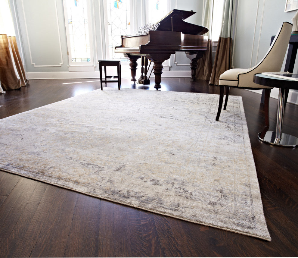 Gray Hand Knotted Viscose from Bamboo Mirage Area Rug by Loloi, 2''0"x3''0"