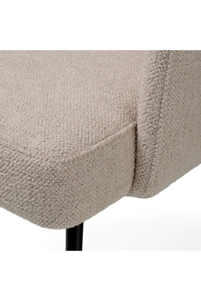 Fabric Upholstered Dining Armchair, Eichholtz Aiden, White