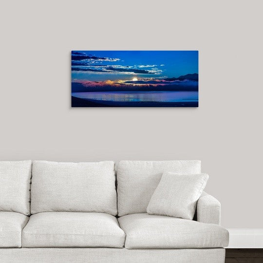 "Mono Overlook Sunrise" Wrapped Canvas Art Print, 36"x16"x1.5"