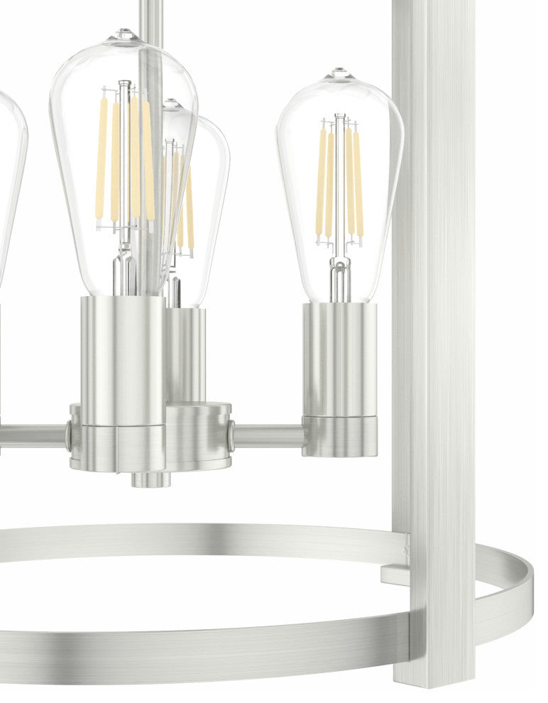 Hunter 16" Astwood Brushed Nickel 4-Light Chandelier Ceiling Light Fixture