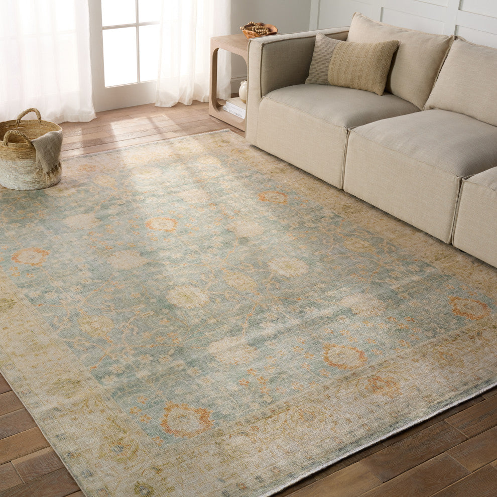 Jaipur Living Lovato Floral Blue/ Green Area Rug 4'X6'