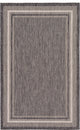 Unique Loom Black Soft Border Outdoor 5' 0 x 8' 0 Area Rug