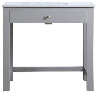 36" ADA Compliant Bathroom Vanity, Gray