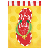 Flip Flop Fleur De Lis Christmas Flag