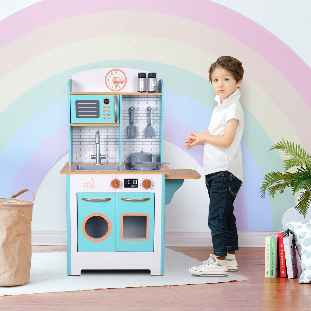 Little Chef Santos Retro Play Kitchen, Aqua