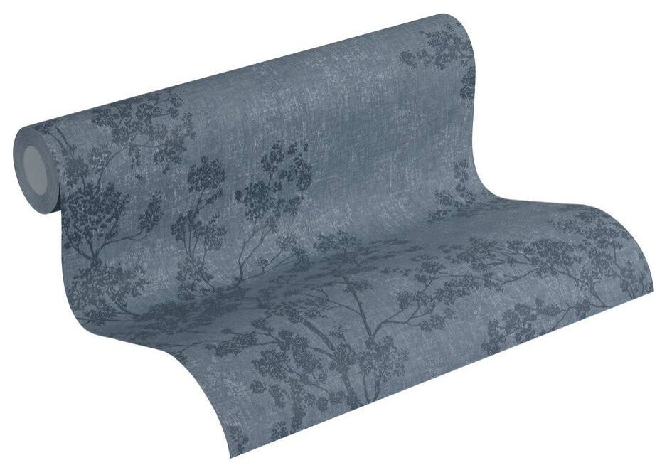 Sample, Floral Textured Wallpaper Featuring Branches And Leaves, 373974
