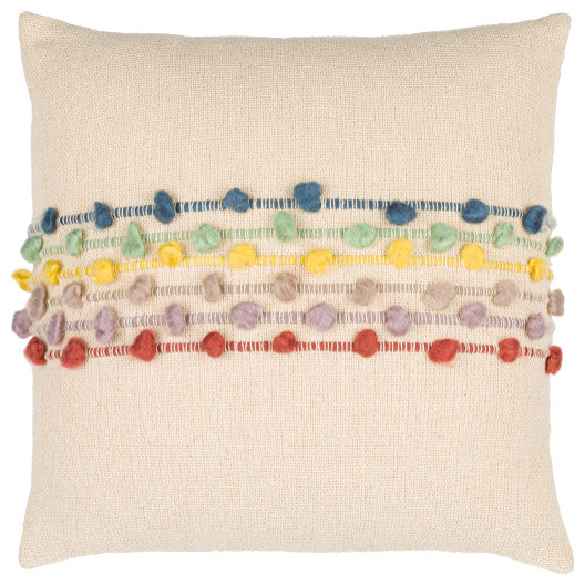 Surya Maysville Burgundy Pillow Shell With Polyester Insert 18"H X 18"W