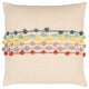 Surya Maysville Burgundy Pillow Shell With Polyester Insert 18"H X 18"W