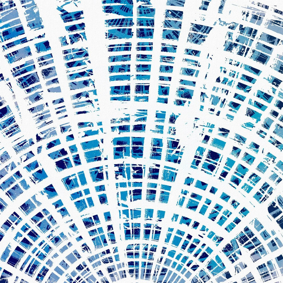 "Blue Outstretching" Painting Print on Wrapped Canvas