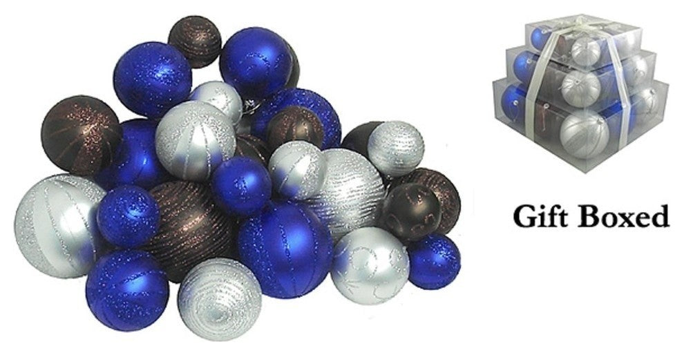 Vibrantly Colored Shatterproof Christmas Ball Ornaments, 4"
