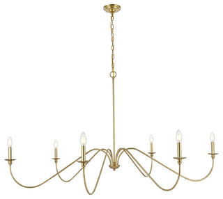 Living District Rohan 60" Chandelier in Brass