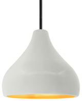 Radiance Medium Droplet Pendant, Matte White/Gold Frame, Black, Rigid Stem Kit
