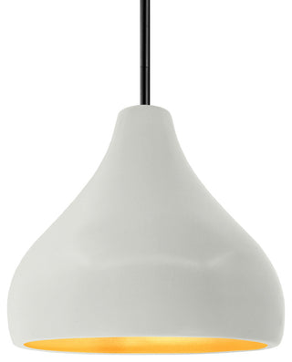 Radiance Medium Droplet Pendant, Matte White/Gold Frame, Black, Rigid Stem Kit