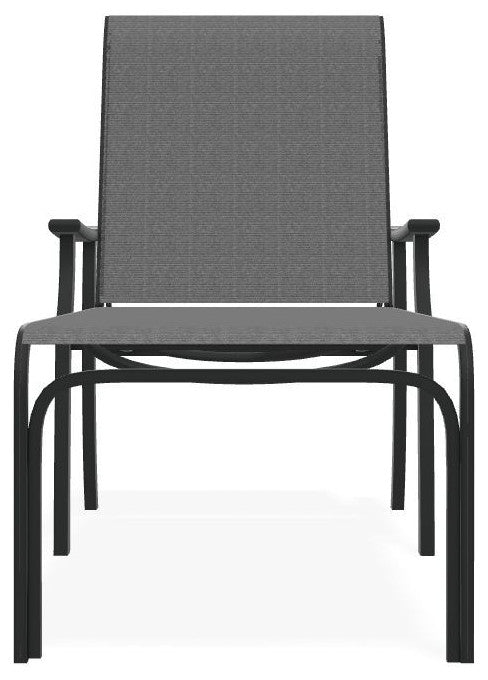 St. Catherine Sling 4-Position Outdoor Chaise Lounge, Titanium/Graphite