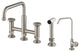 Urbix Bridge Kitchen Faucet, Spot Free Stainless Steel, Water Dispenser Ff-101