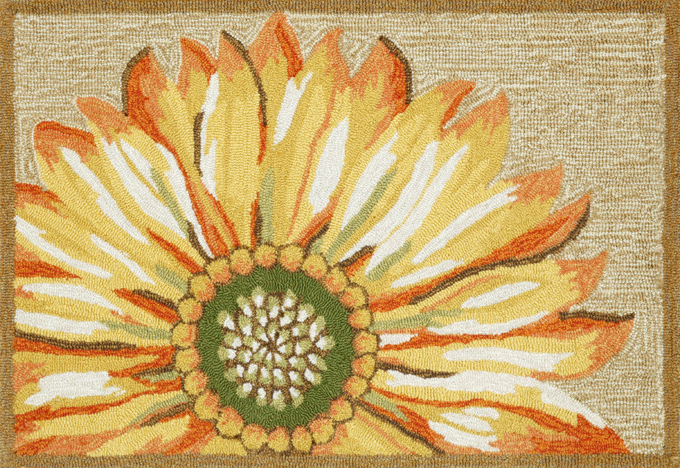 Frontporch Sunflower Mat, Yellow, 2'6x4'
