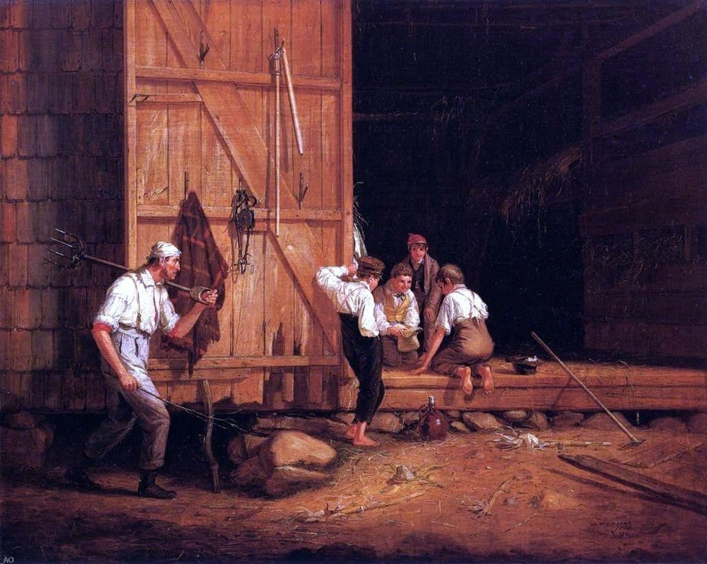 William Sidney Mount The Truant Gamblers Wrapped Canvas