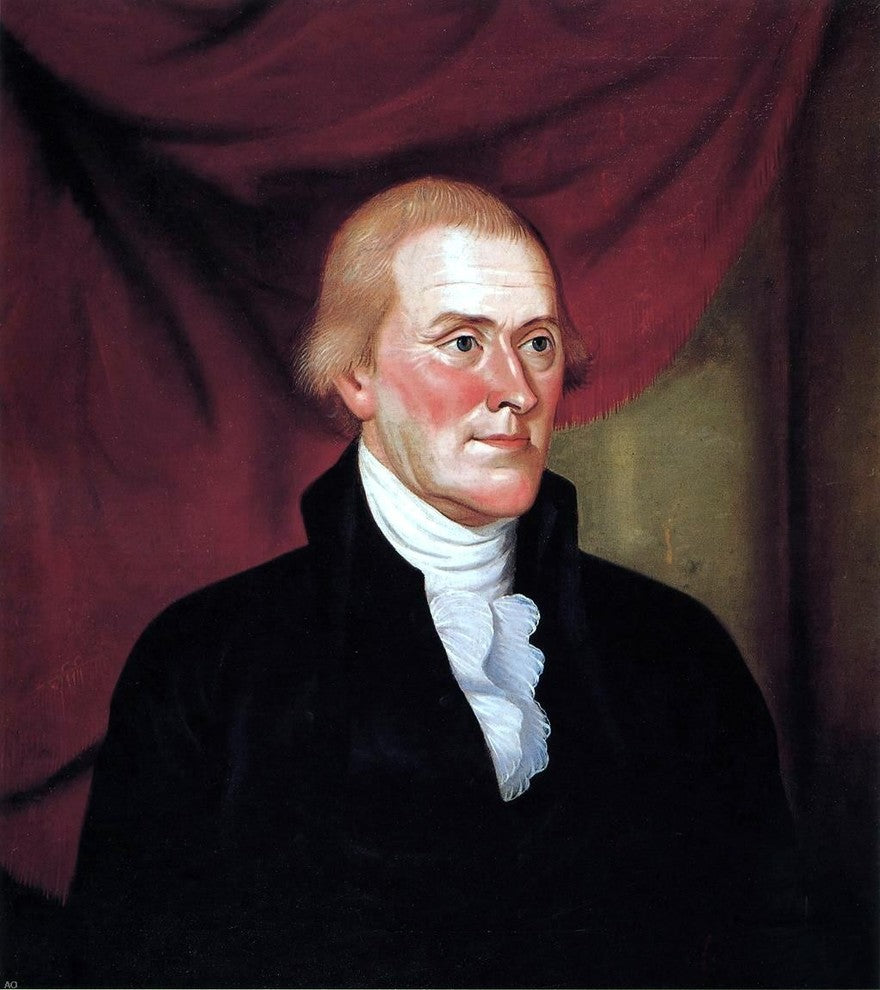 Charles Peale Polk Thomas Jefferson, 20"x25" Wall Decal Print