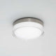 Dot 12" LED Round Flush Mount 3500K, Stainless Steel