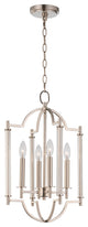 4 Light Casual Luxury Mini-Chandelier by Kalco, Polished Nickel, 22"