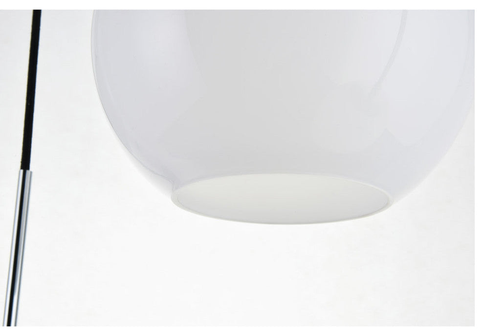 Elegant Baxter 3-Light Chrome Pendant With Frosted White Glass