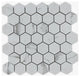 Calacatta Statuario Glossy 2" Hexagon Porcelain Mosaic